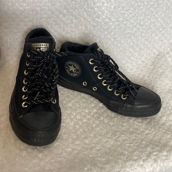 Converse All Star Madison mid top black shoes - Picture 1 of 9